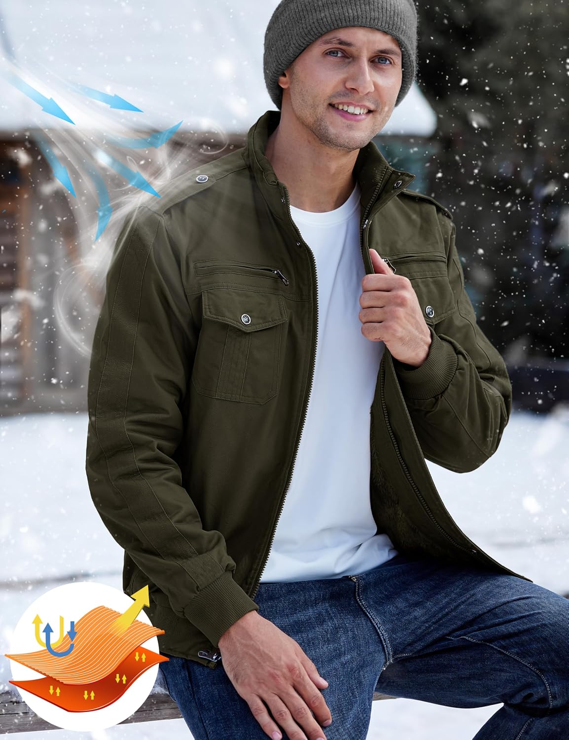 Lightweight Military Cotton Jacket Casual Windbreaker Coat image 2