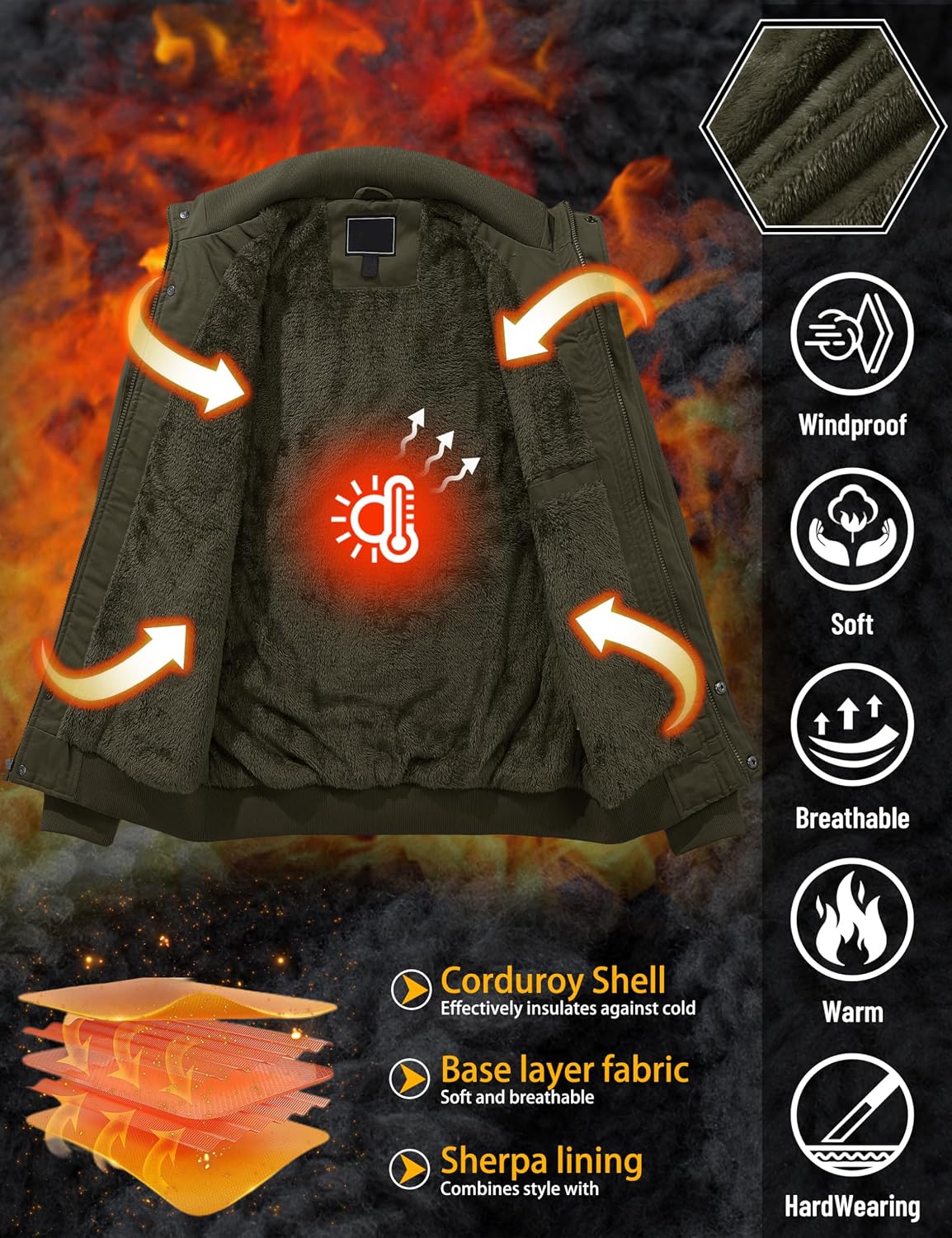 Lightweight Military Cotton Jacket Casual Windbreaker Coat image 3
