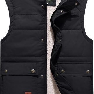 Winter Warm Outdoor Padded Puffer Vest Thick Fleece Lined image 1