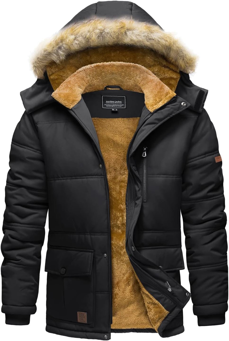 Winter Jacket with Hood Water Repellent Windproof Thicken image 1