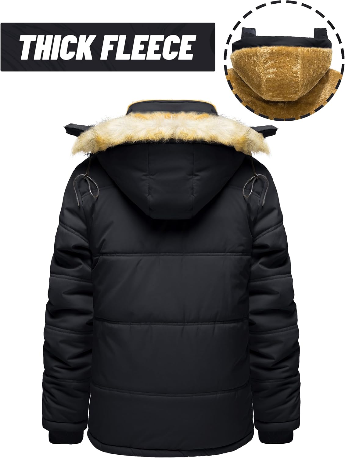Winter Jacket with Hood Water Repellent Windproof Thicken image 3